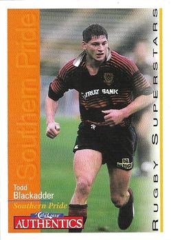 1995 Card Crazy Authentics Rugby Union NPC Superstars #57 Todd Blackadder Front